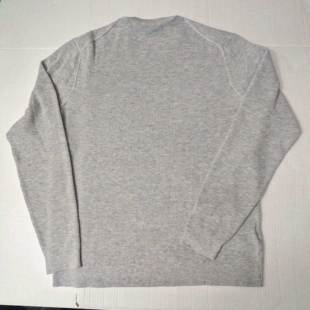 Mango Structured Cotton Solid Gray Crewneck Sweat… - image 2